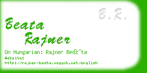 beata rajner business card